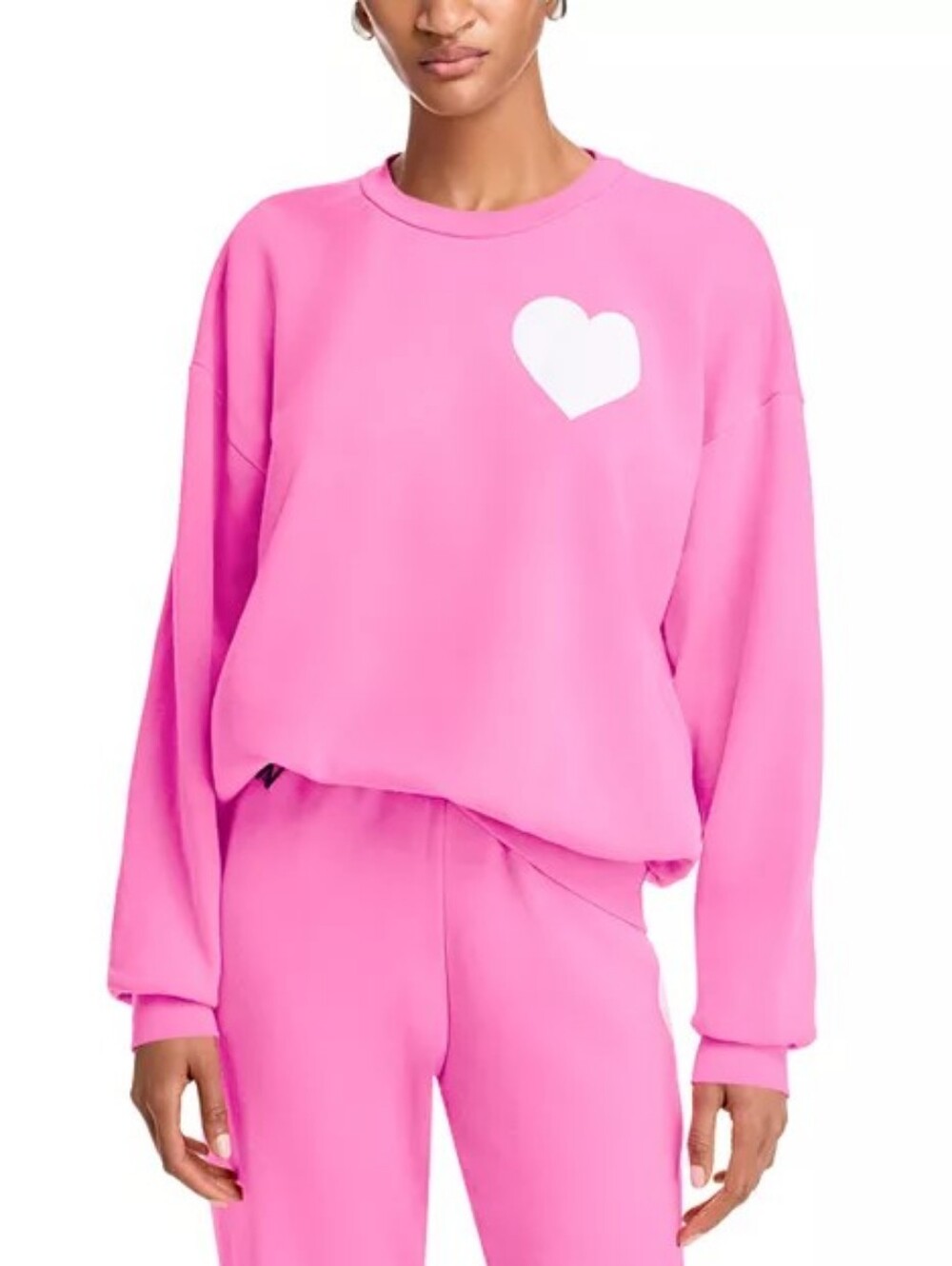 Aviator Nation Heart Print Stitch Sweatshirt Bloomingdale's Exclusive New Small